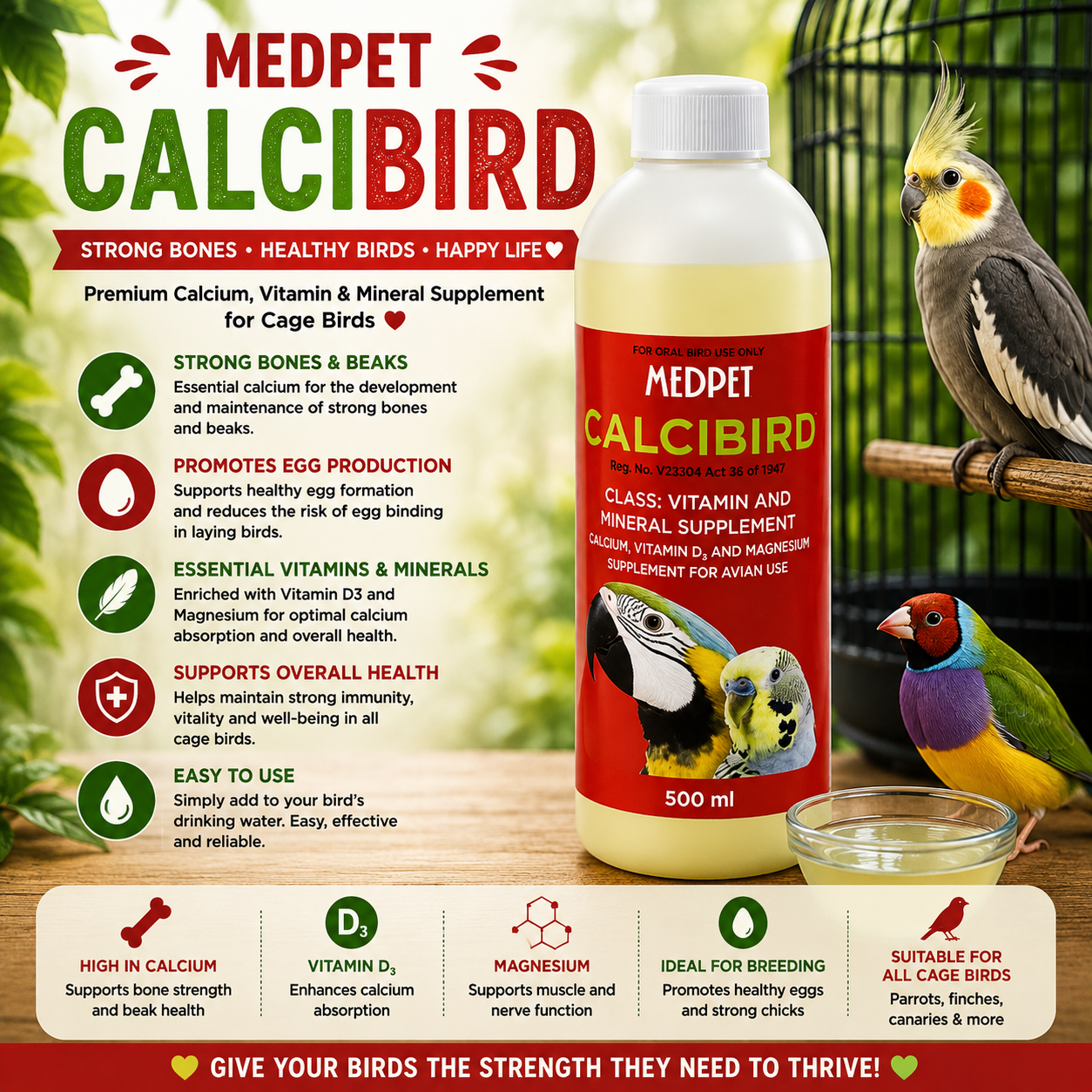 Medpet CalciBird 250ml