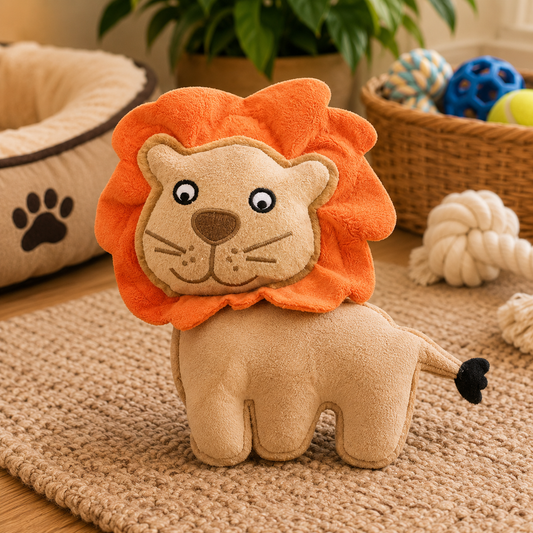 Q-Monster Lion Plush Squeaky Toy