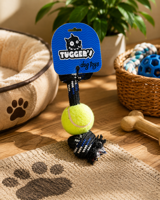 Tuggers Bone & Tennis Ball Rope Toy