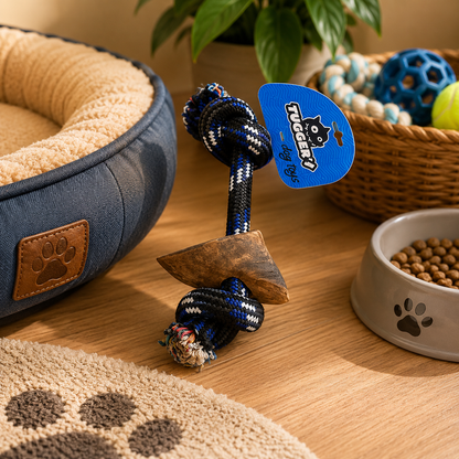 Tugger Smoked Hoof Rope Toy