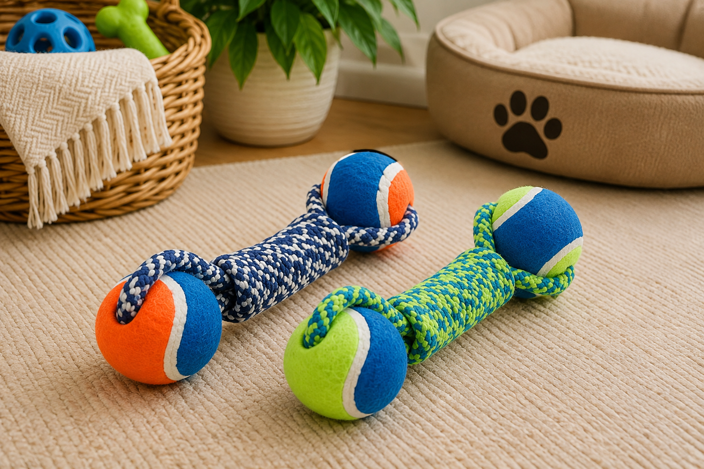 Zugo Dog Rope Tennis Dumbbell