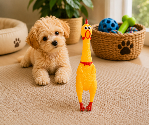 Squeaky Chicken Toy