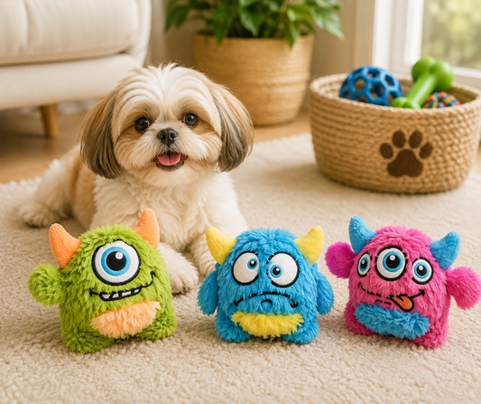 Q-Monster Super Squeaker Plush Dog Toy