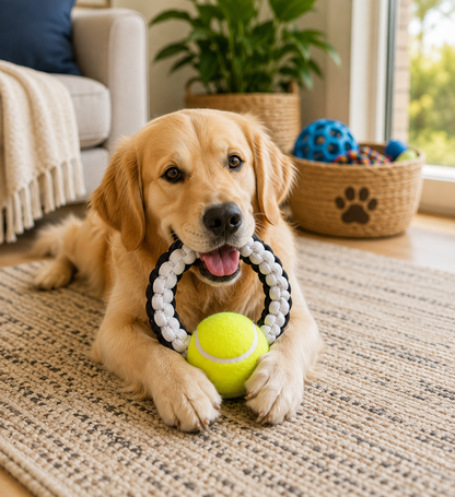 Supa-Chew Cotton Ring With ball