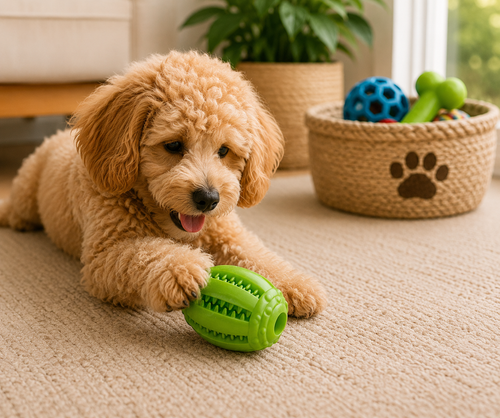 Comfy Mint Dental Rugby Dog Toy