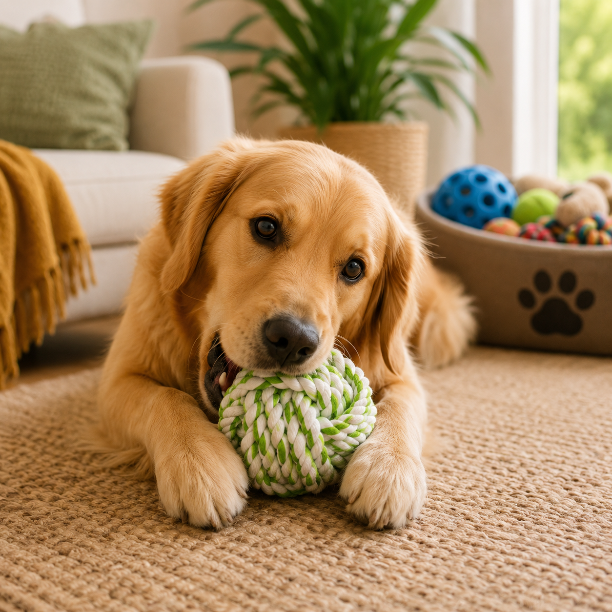 Canine Clean 8cm  Dental Rope Ball