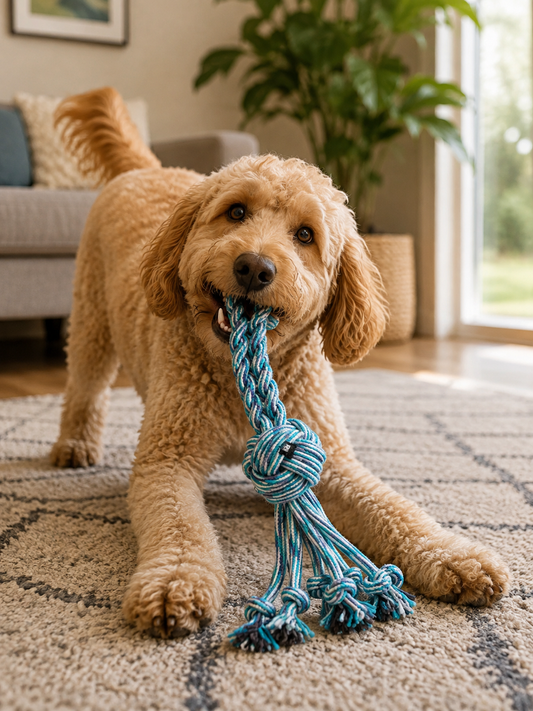 Ball With Tassel Rope Dog Toy