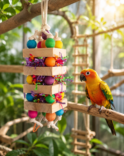 Parrot Jenga Bird Toy