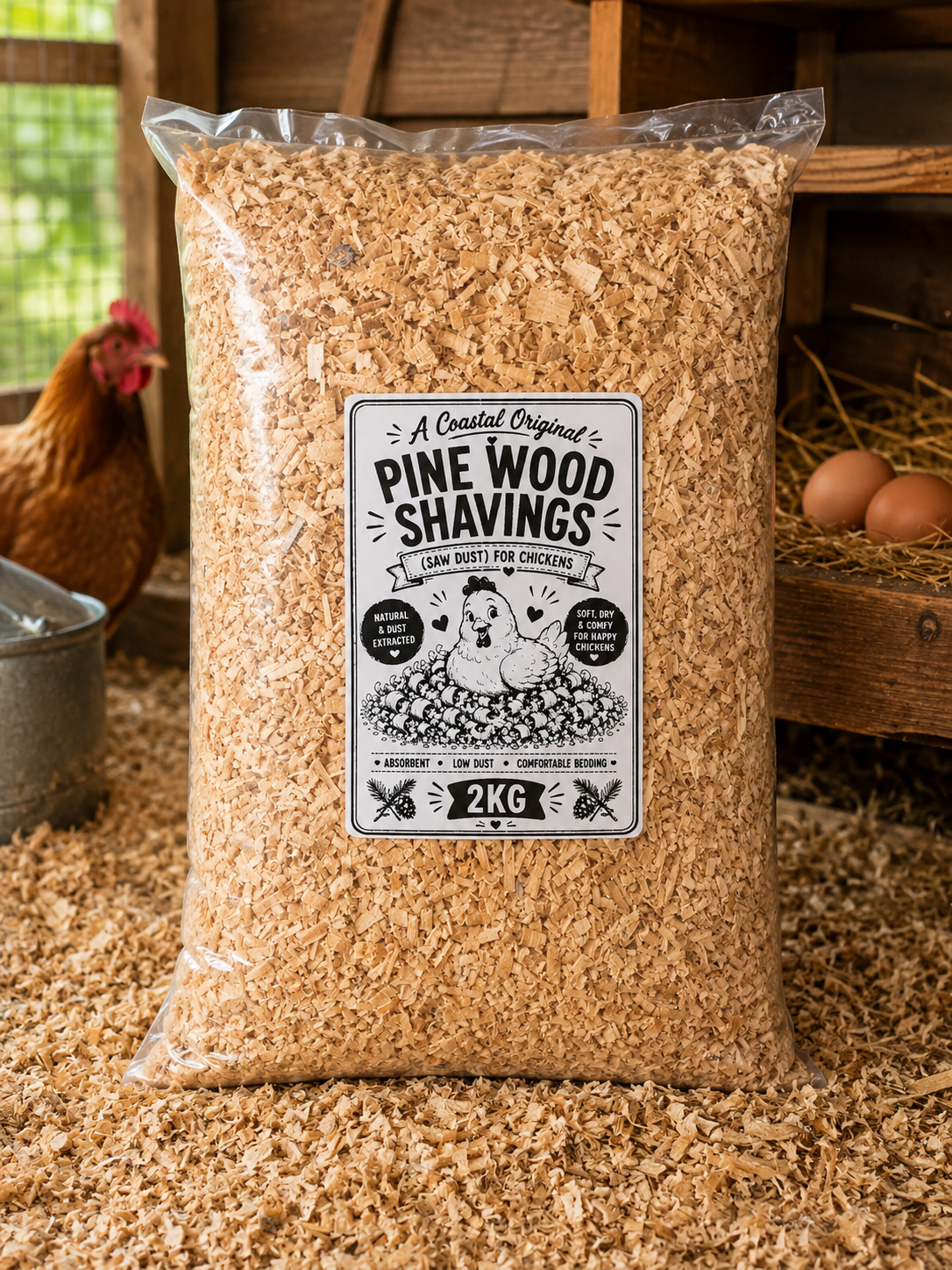 Coastal Pine Wood Shavings 2kg
