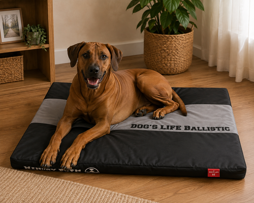 Dog's Life Waterproof Ballistic Nylon Memory Foam Cushion Black