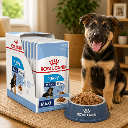 Royal Canin Maxi Puppy 140g Pouches - 10pc Box