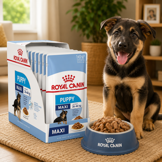 Royal Canin Maxi Puppy 140g Pouches - 10pc Box