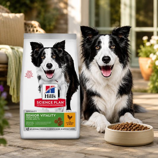 Hill’s Science Plan Adult 7+ Senior Vitality Medium Dry Dog Food Chicken Flavour