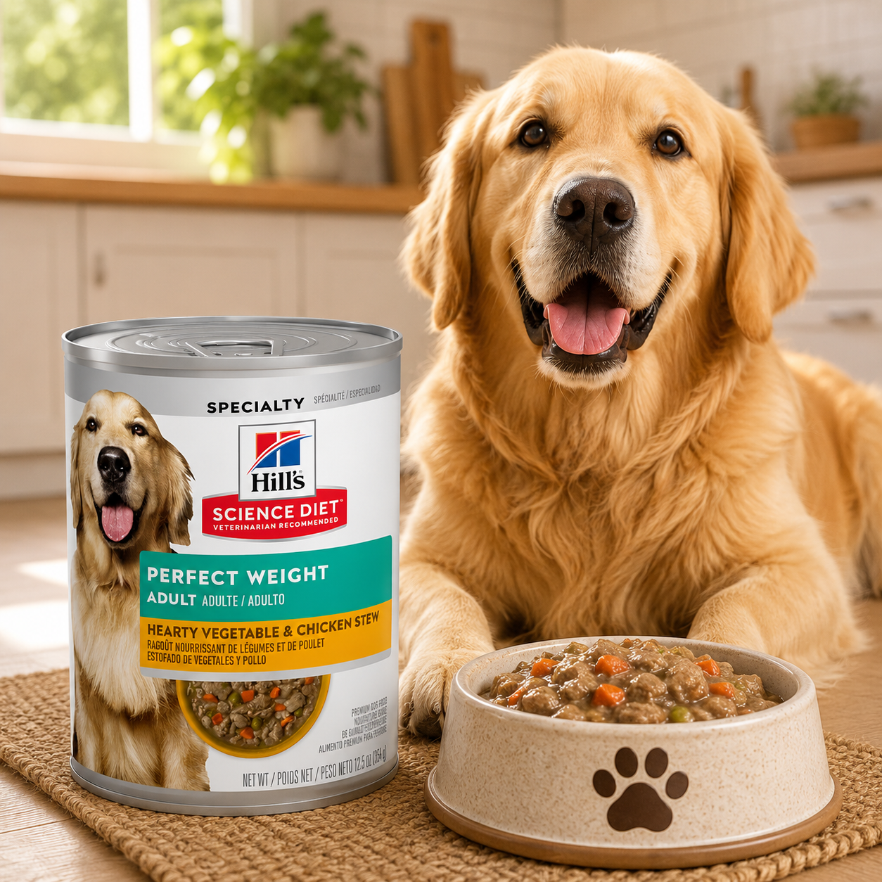 Hill's Science Plan Perfect Weight Wet Adult Dog Food Vegetable and Chicken Flavour