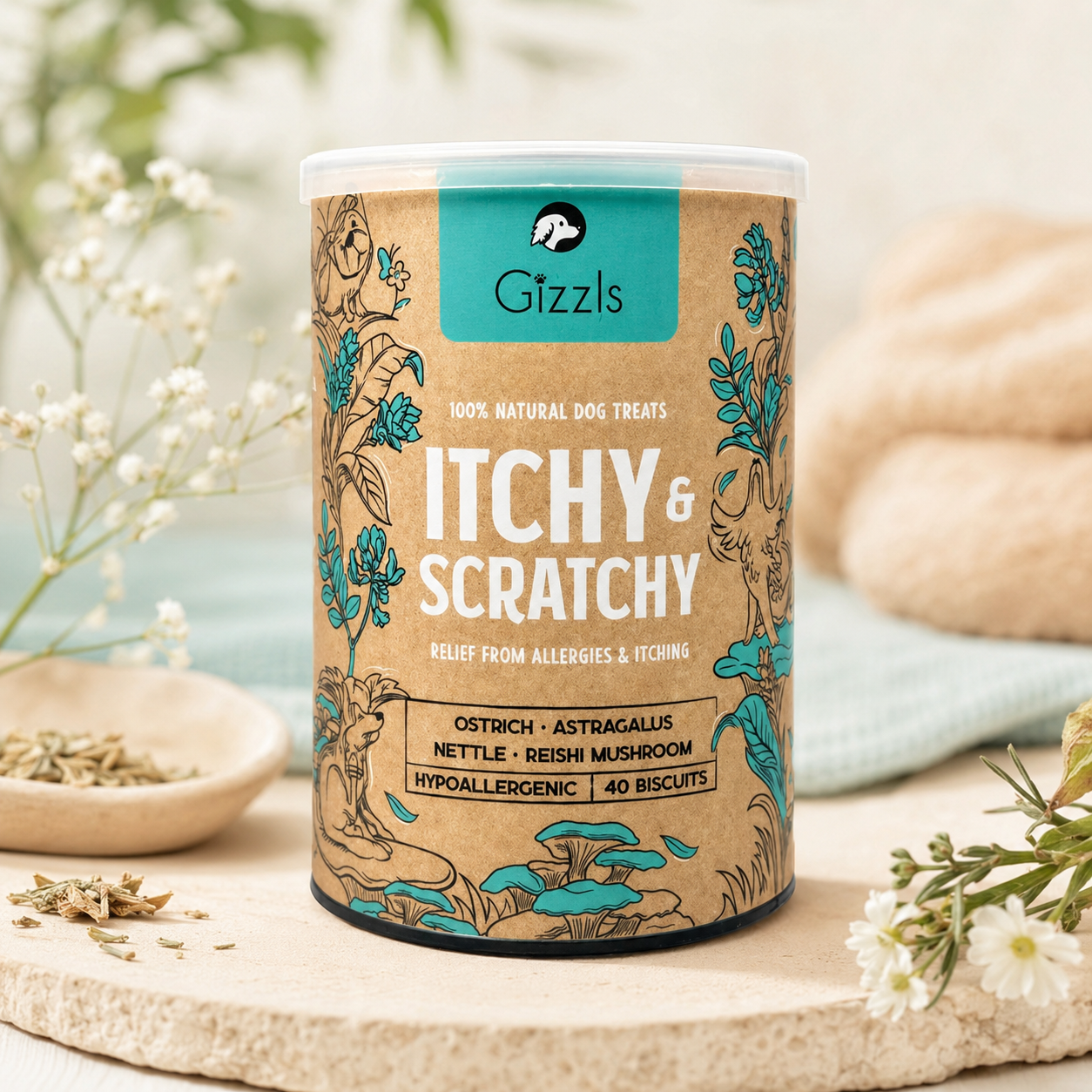 Gizzls Itchy & Scratchy Dog Biscuits