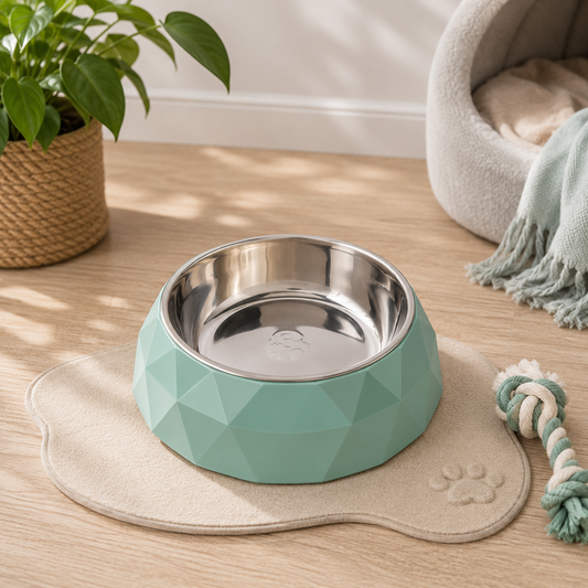 Dog's Life Diamond Melamine Stainless Steel Bowls