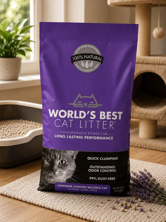 Worlds Best Cat Litter Lavender Scented Clumping 3.18kg