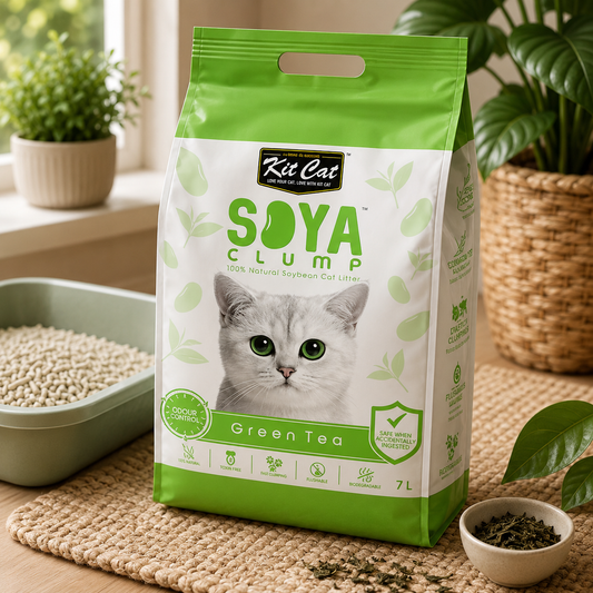 Kitcat Soya Clumping Litter - Green Tea Flavour