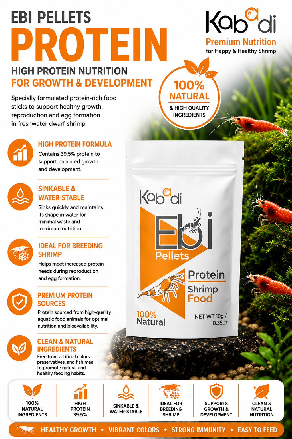 Kabadi EBI Pellets Shrimp Food Protein
