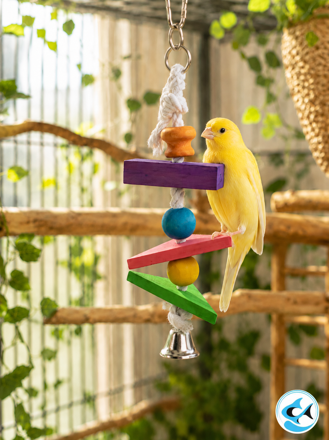 PW Colour Stack Bell Bird Toy