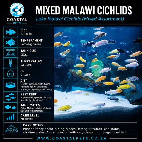 Mixed Malawi Cichlids - 2-5cm