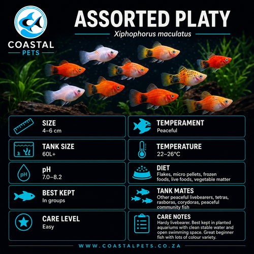 Platy Assorted Small (20mm+-)