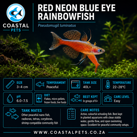 Rainbowfish-Red Neon Blue Eye