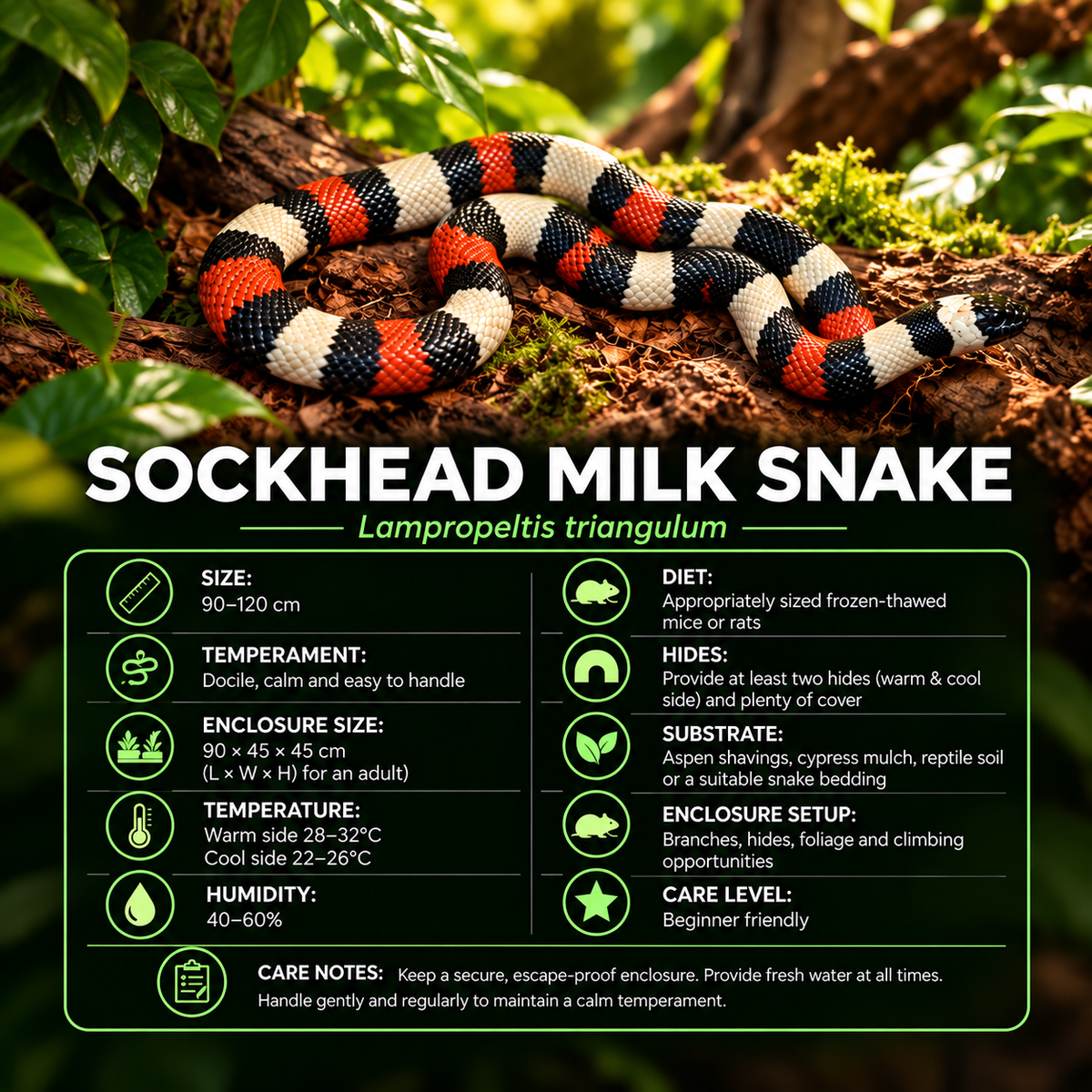 Sockhead Milk Snake #CP4 - Female