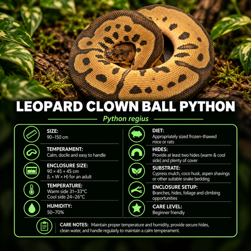 Leopard Clown Ball Python - Female