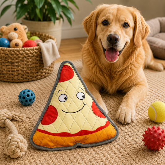 Zugo Pizza Plush Dog Toy