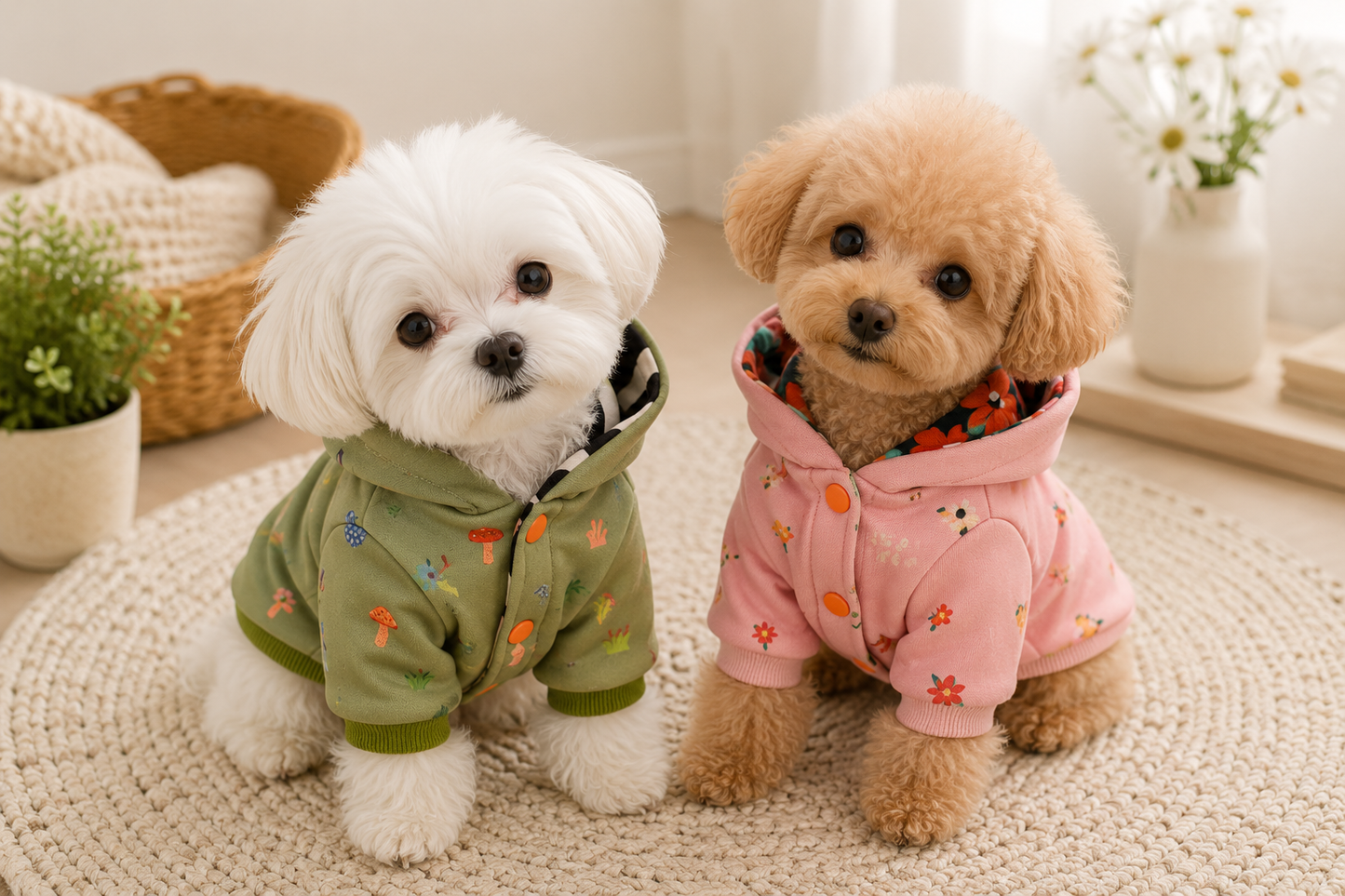 DLWN Nature Loving Pup Winter Hoodie