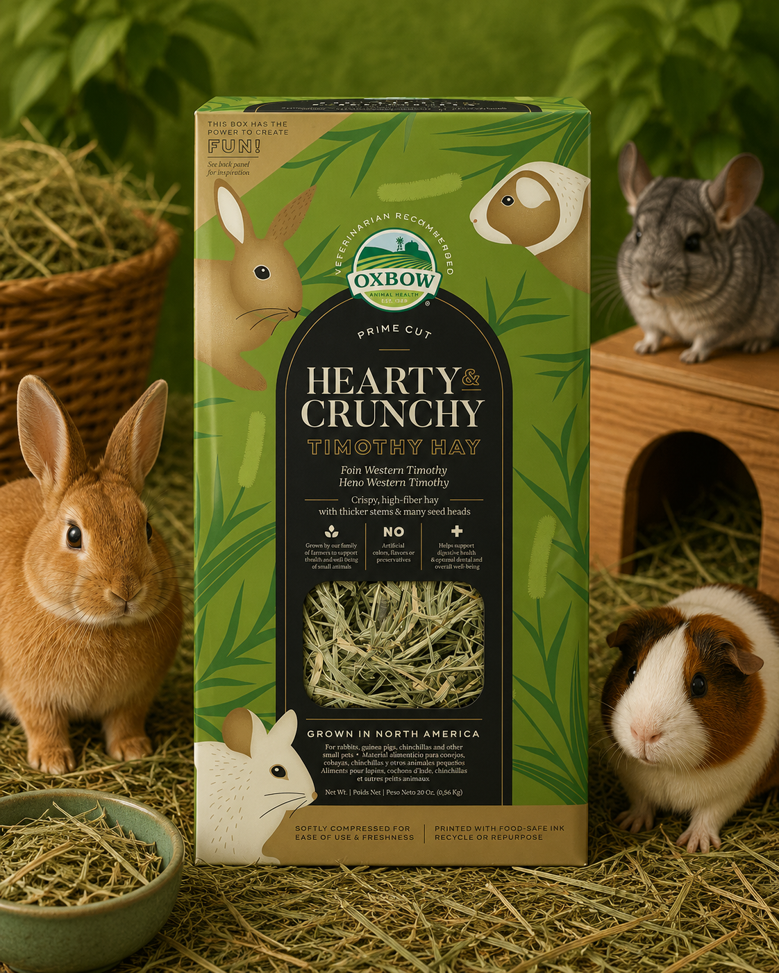Oxbow Prime Cut Hearty & Crunchy Timothy Hay - 570g