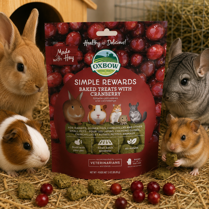 Oxbow Simple Rewards Baked Treats with Cranberry - 85g