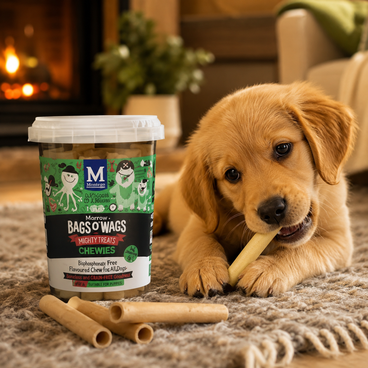 Montego Bags O' Wags Puppy - Refreshing Mint Dental Tubes