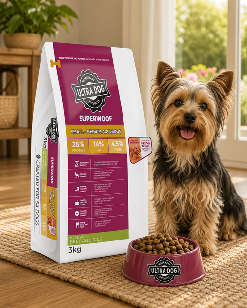 Ultra Dog Superwoof Small-Med Adult beef & rice