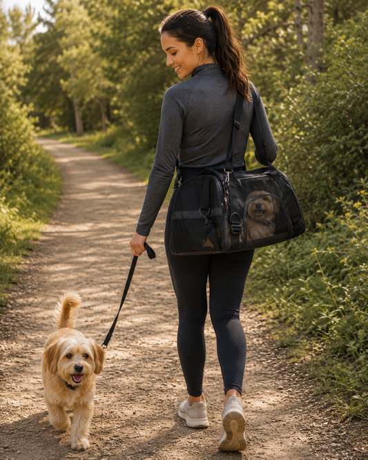Dog Travel Carrier Bag Large Black