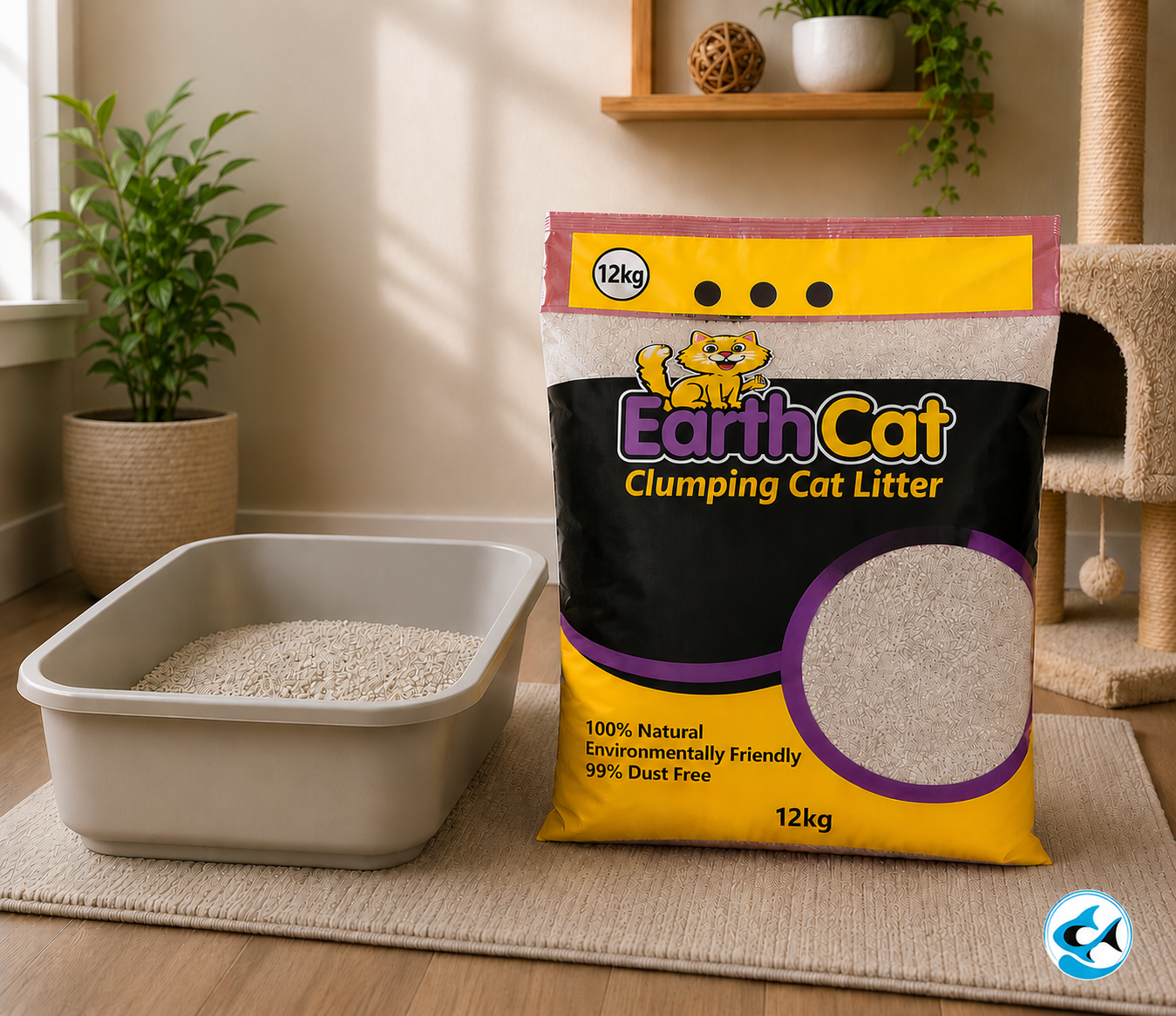 Earth Cat Coarse Cat Litter 12Kg