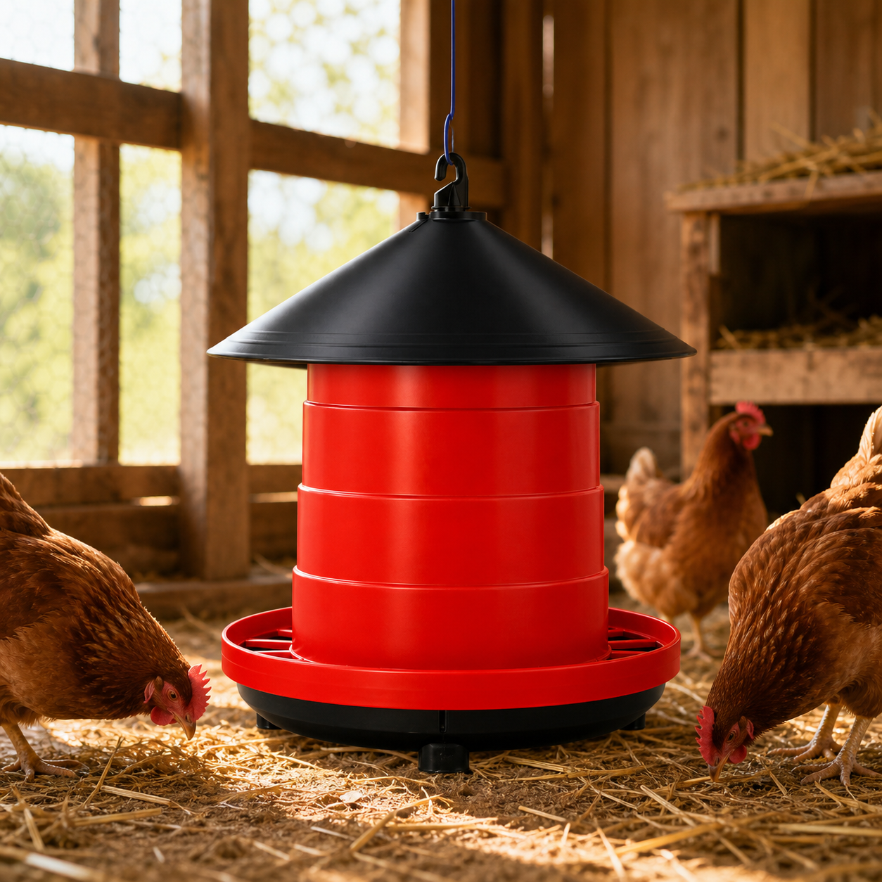 12kg Econo Tube Feeder (Hanging) & Lid