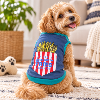 DLSUM Addicted To Fries Doggy Tee (Blue)