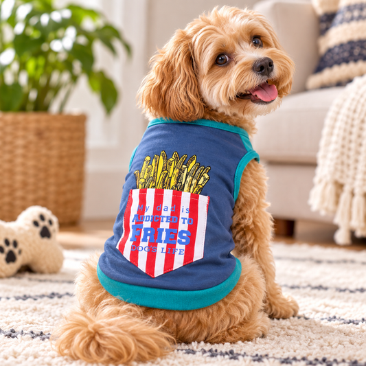 DLSUM Addicted To Fries Doggy Tee (Blue)