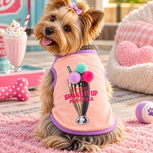 DLSUM Milk Shake Doggy Tee (Pink)