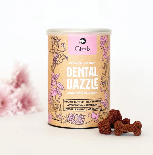 Gizzls Dental Dazzle Dog Biscuits 180g