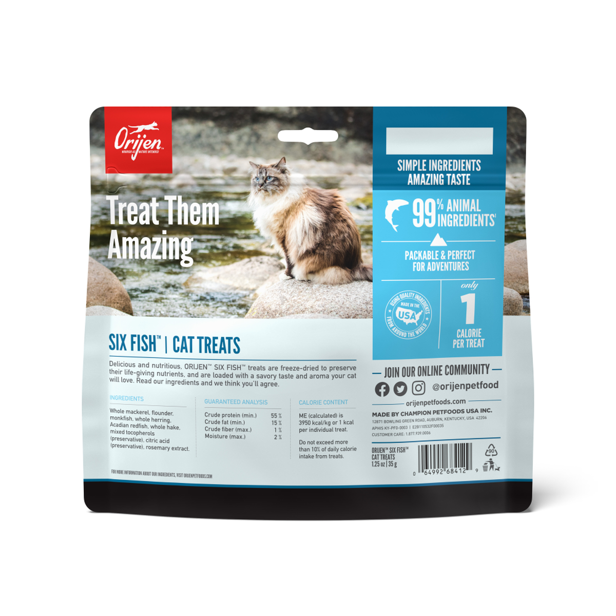 Orijen Freeze Dried Cat Treats -  35g