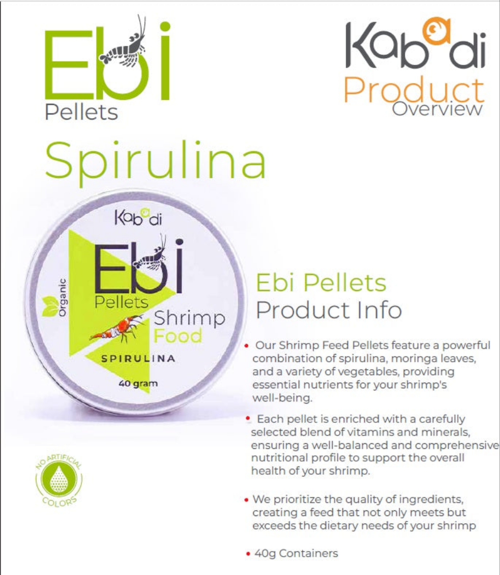 Kabadi EBI Spirulina Pellets 40g