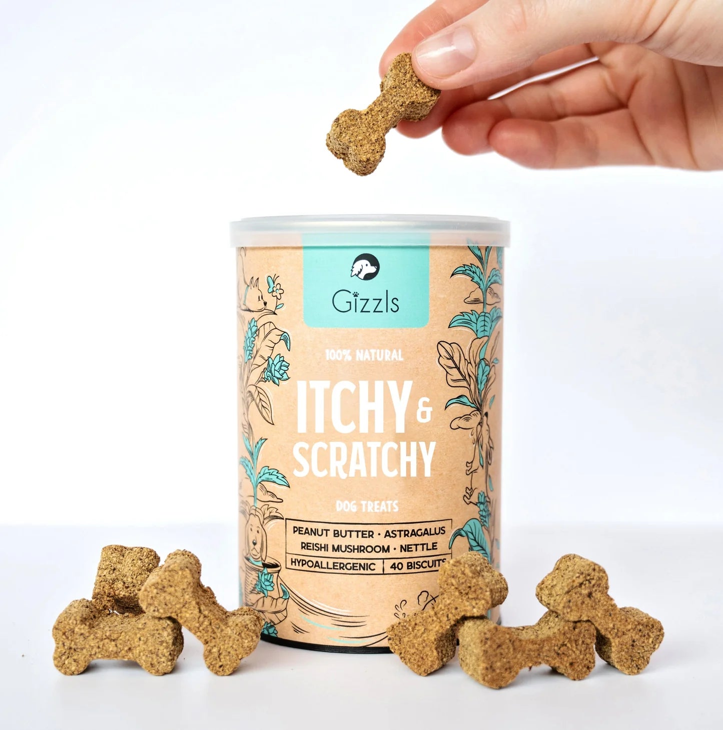Gizzls Itchy & Scratchy Dog Biscuits