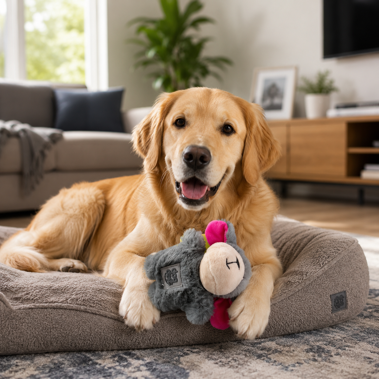 Dog's Life Rabbit Plush Toy W/Squeaker 17cm