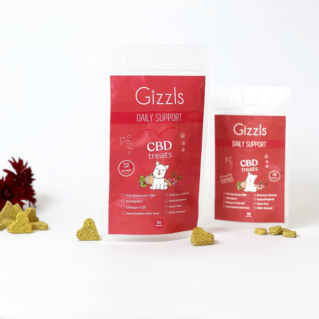 Gizzls Ostrich CBD Dog Treats (Small Breed)