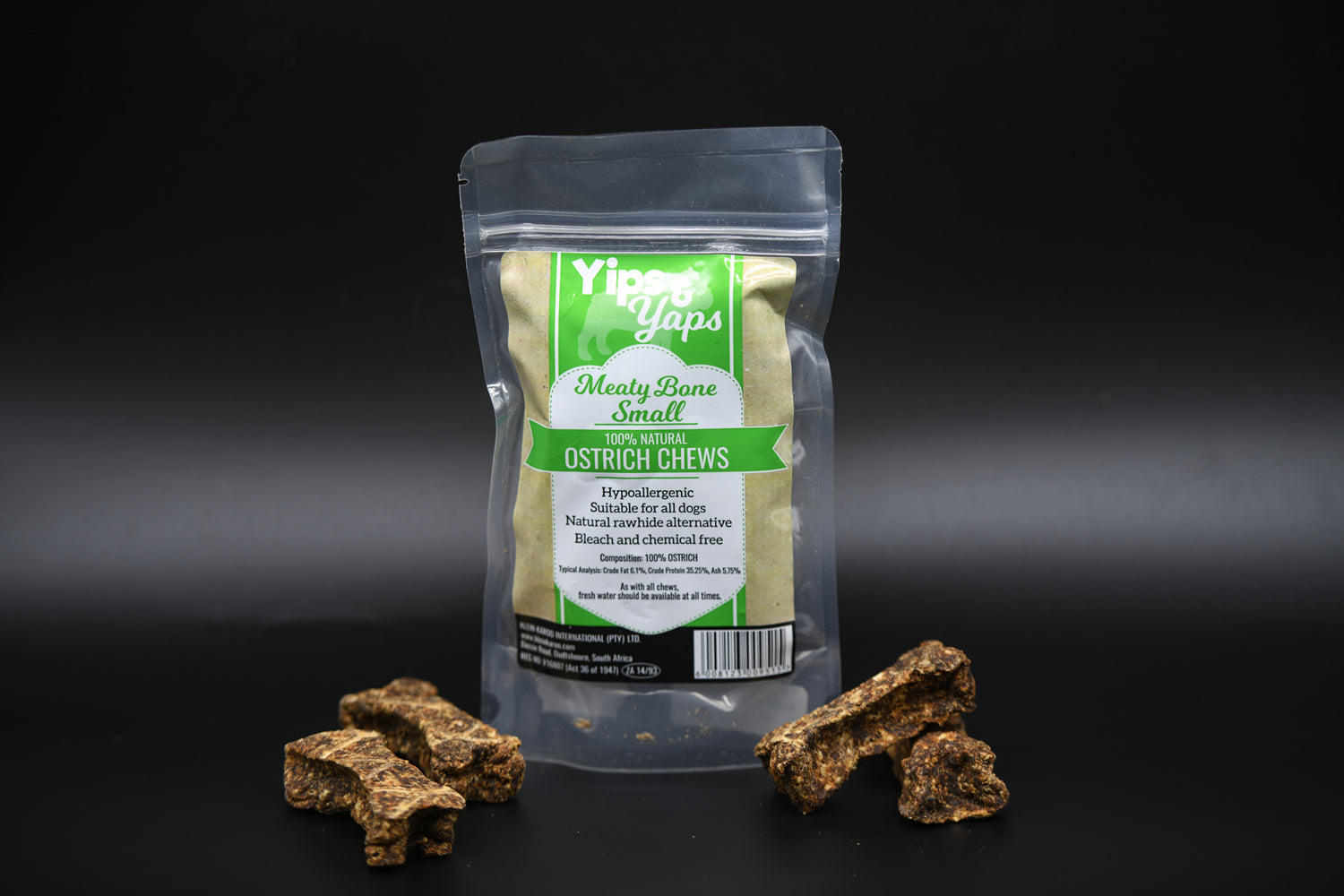 Yips & Yaps Pet Treats - Meaty Bone Small ( Dry Mince Meat) 4pc