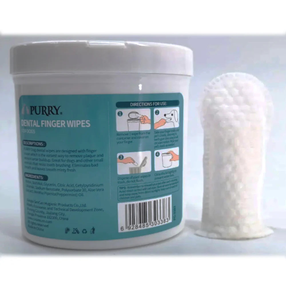 Purry Dental Finger Wipes For Dogs