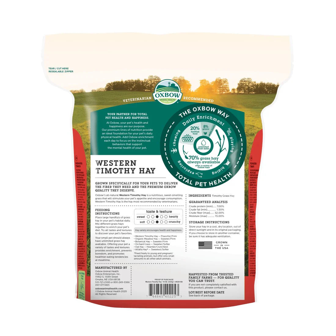 Oxbow Western Timothy Hay - 425g
